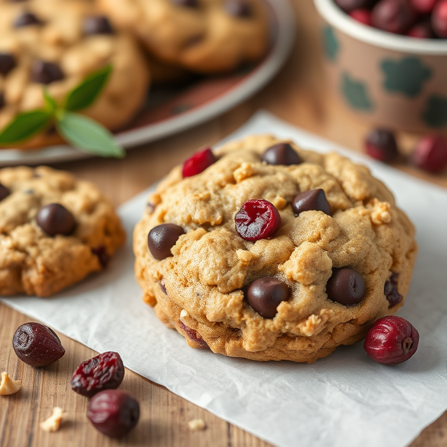 Oatmeal Chocolate Chip Cranberry Cookie